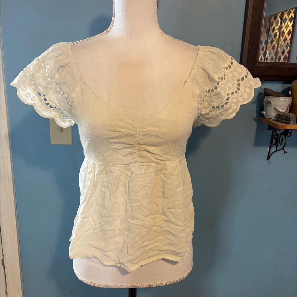 Love On a Hanger, BoHo, Eyelet Sleeve, Top